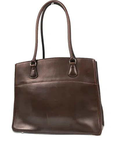 Pre-owned Hermes 2001 Butler Tote Bag In Brown
