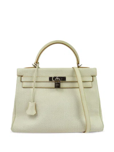 Pre-owned Hermes 2001 Kelly 32 Handbag In Neutrals