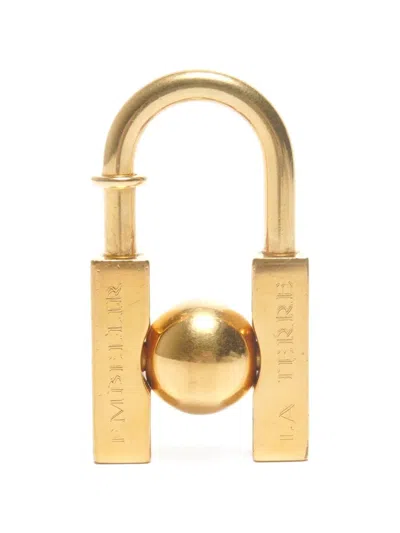 Pre-owned Hermes 2001 L'homme Peut Embellir La Terre Cadena Charm In Gold