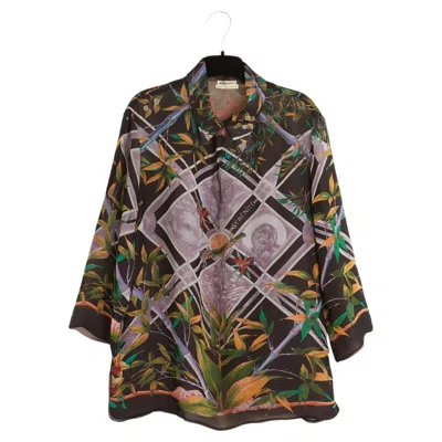 Pre-owned Hermes Hermès 2001 Top Soie Serenite Fr40 Margiela Silk Top Blouse Uk12 Us10  In Black