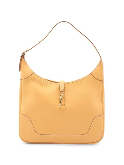 Pre-owned Hermes 2001 Trim 35 Shoulder Bag In Yellow