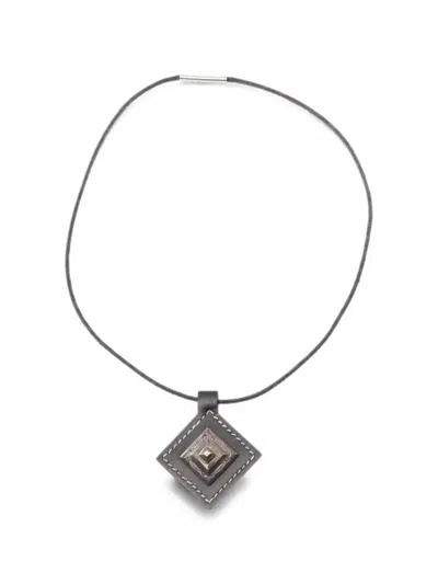 Pre-owned Hermes 2001 Tuareg Necklace In Silver