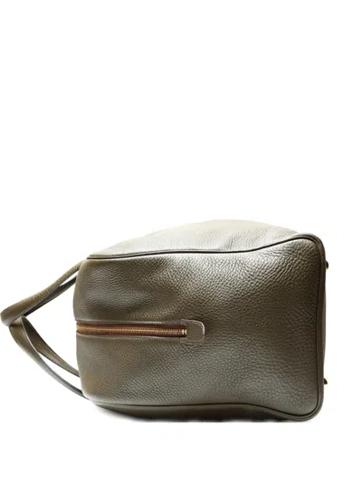 Pre-owned Hermes 2001 Victoria 43 Leather Boston Bag In Brown