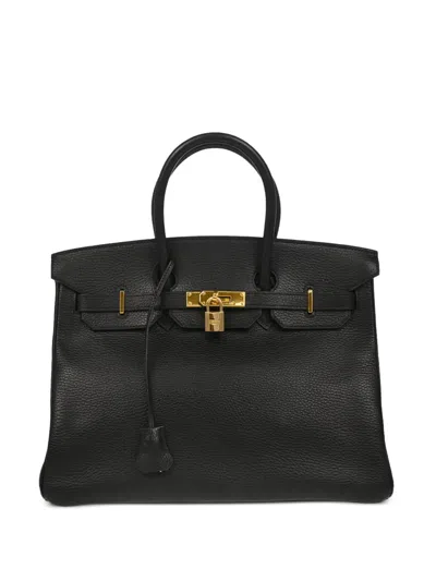 Pre-owned Hermes 2002 Birkin 35 Handbag In Black