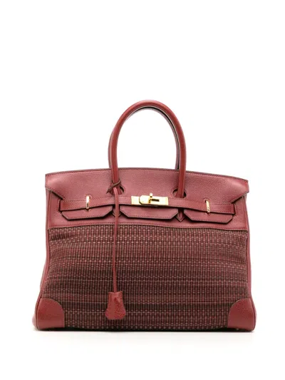Pre-owned Hermes 2002  Birkin 35 Handbag In Red