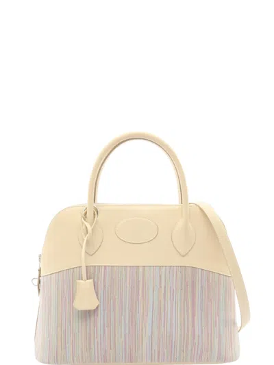 Pre-owned Hermes 2002 Bolide 31 Tote Bag In Neutral