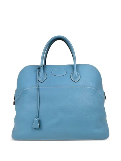 Pre-owned Hermes 2002 Bolide 45 Handbag In Blue
