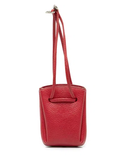 Pre-owned Hermes 2002 Chevre Mysore Vespa Pouch In Red