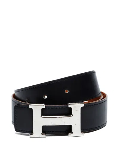 Pre-owned Hermes 2002 Constance Buckle Belt In Black