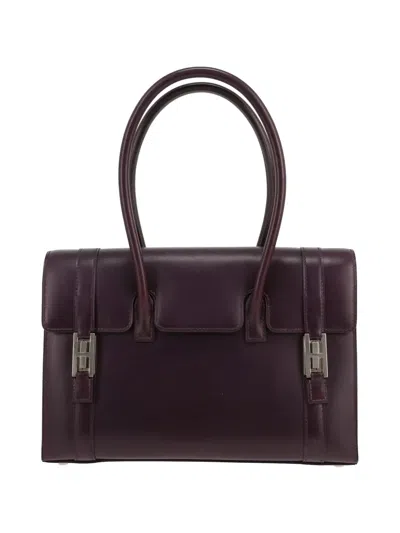 Pre-owned Hermes 2002 Drag Handbag In Purple