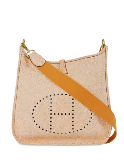 Pre-owned Hermes 2002  Evelyn Pm Shoulder Bag In Orange