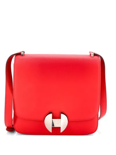 Pre-owned Hermes 2002 Evercolor 20 Shoulder Bag In Red
