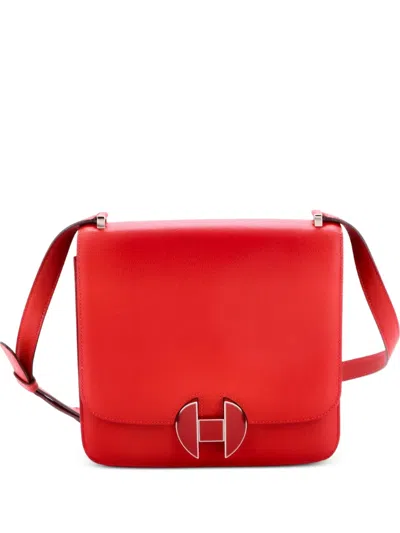 Pre-owned Hermes 2002 Evercolor 20 Shoulder Bag In Red