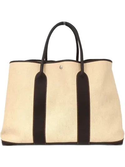 Pre-owned Hermes 2002 Garden Party Tgmcanvas Tote Bag