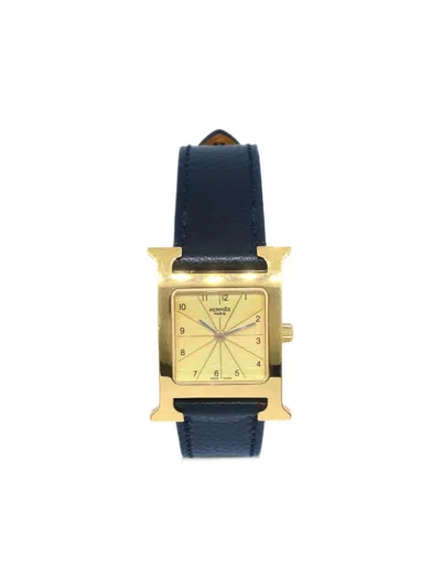 Pre-owned Hermes 2002 H 21mm X 21mm In Gold
