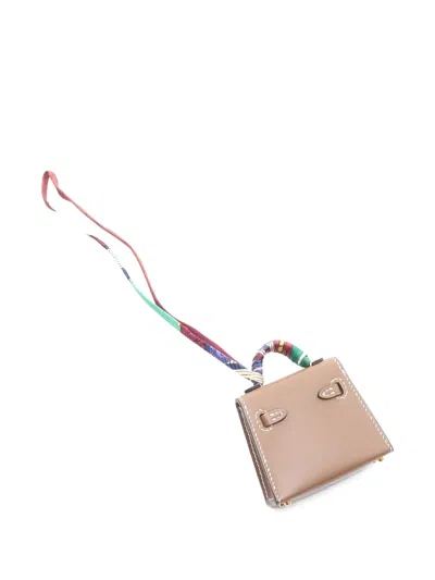 Pre-owned Hermes 2002 Kelly Twilly Bag Charm In Neutral