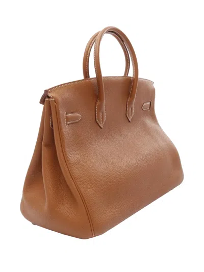 Pre-owned Hermes 2002 Togo Birkin Retourne 35 Handbag In Brown