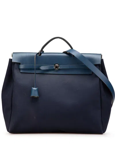 Pre-owned Hermes 2002 Toile Herbag Mm Satchel