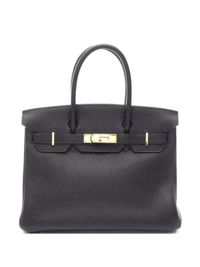 Pre-owned Hermes 2003 30 Birkin Tote Bag In Black