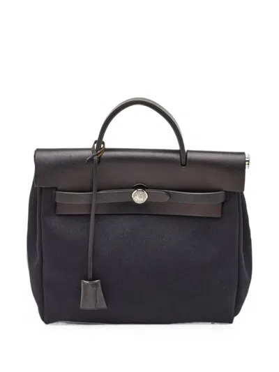 Pre-owned Hermes 2003 31 Herbag Tote Bag In Black