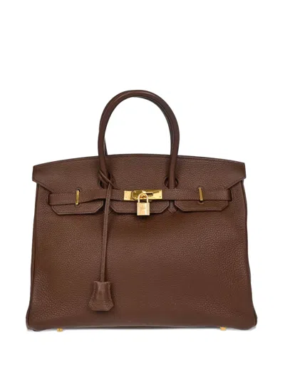 Pre-owned Hermes 2003 Birkin 35 Handbag In Brown