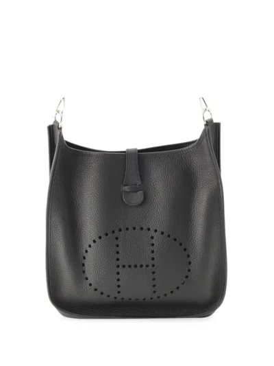 Pre-owned Hermes 2003 Clemence Evelyne I 33 Crossbody Bag In Black
