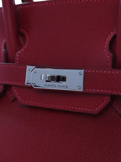 Pre-owned Hermes 2003 Epsom Birkin Retourne 30 Handbag In Red