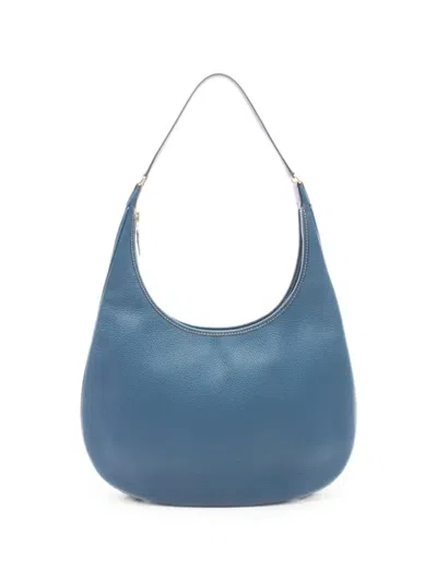 Pre-owned Hermes 2003 Gao One Togo Leather Shoulder Bag In Blue