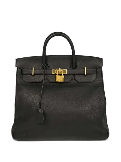 Pre-owned Hermes 2003 Haut À Courroies 40 Handbag In Black