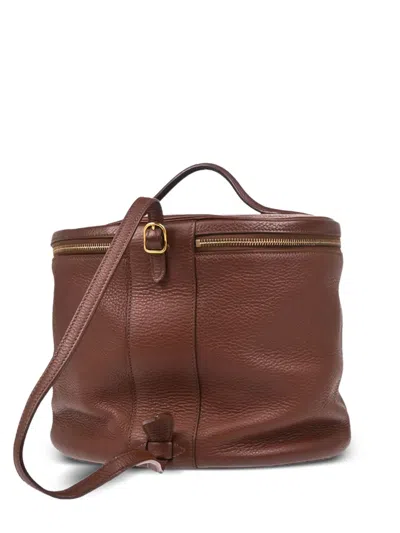 Pre-owned Hermes 2003 Intercity Leather Tote Bag In Brown