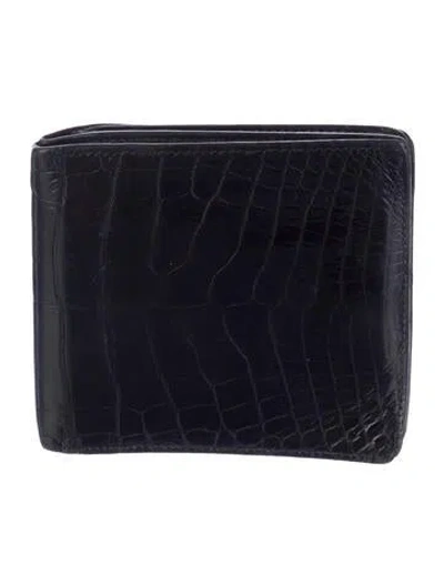 Pre-owned Hermes 2003 Mc² Copernic Compact Wallet In Black