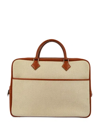 Pre-owned Hermes 2003 Plume 38 Briefcase In 中性色