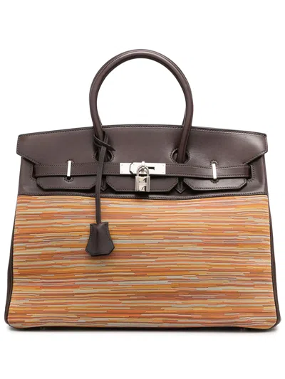 Pre-owned Hermes 2003  Birkin 35 Vibrato Bag In Brown