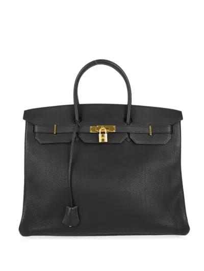 Pre-owned Hermes 2003 Togo Birkin 40 Tote Bag In Black