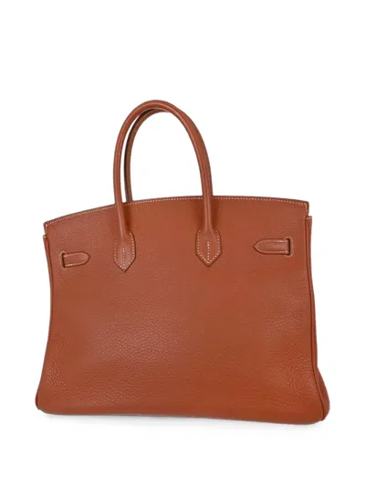 Hermes 2004 35 Birkin Togo Handbag In Brown