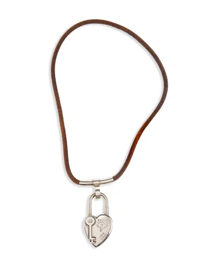 Pre-owned Hermes 2004 Annee De La Fantaisie Necklace In 银色
