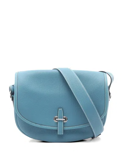 Pre-owned Hermes 2004 Baldo Golf Shoulder Bag In Blue