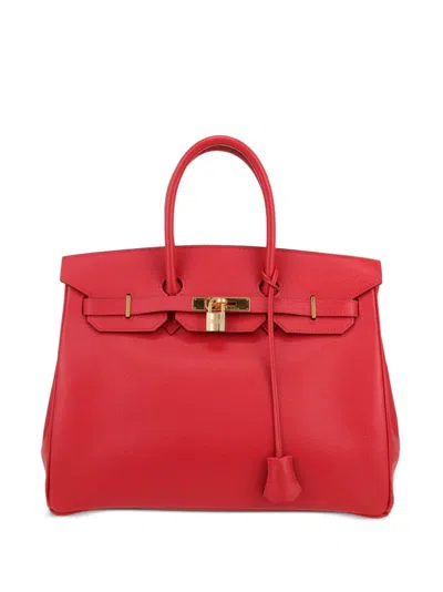 Pre-owned Hermes 2004 Birkin 35 Handbag In 红色