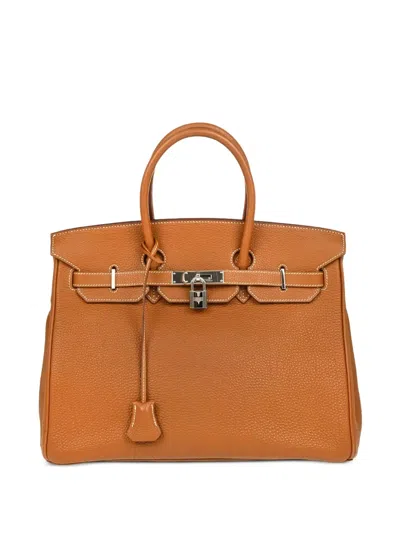 Pre-owned Hermes 2004 Birkin 35 Handbag In Brown