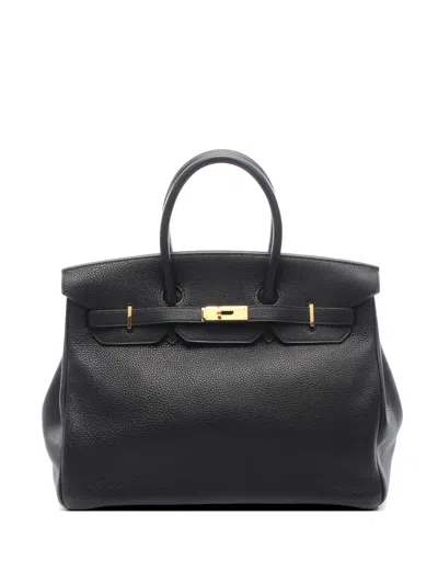 Hermes 2004 Birkin 35 Leather Handbag In Black