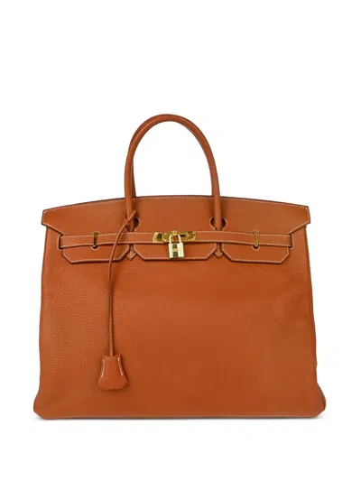 Pre-owned Hermes 2004 Birkin 40 Tote Bag In 橘色