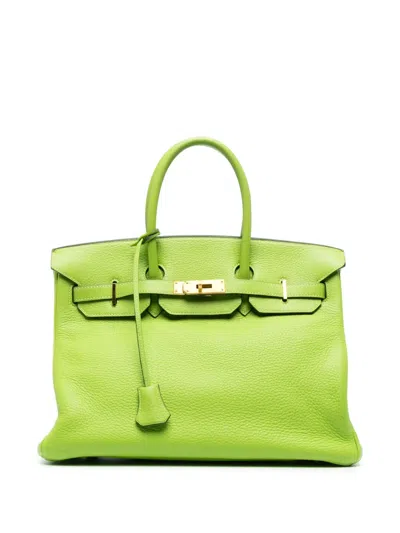 Pre-owned Hermes 2004  Birkin Handbag In Green