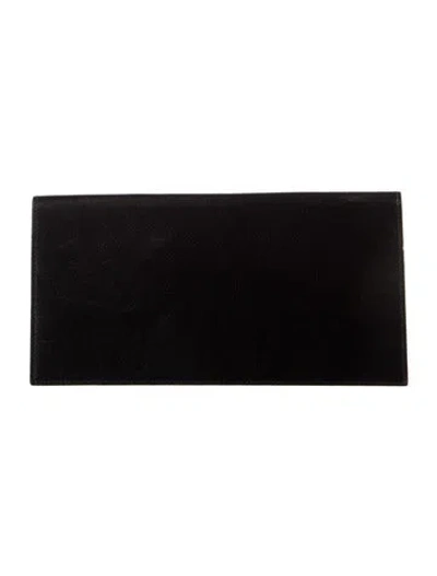 Pre-owned Hermes 2004 Continental Wallet In Black