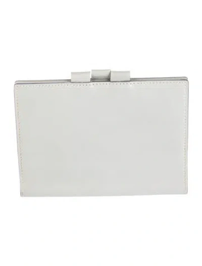 Pre-owned Hermes 2004 Continental Wallet In Metallic/white
