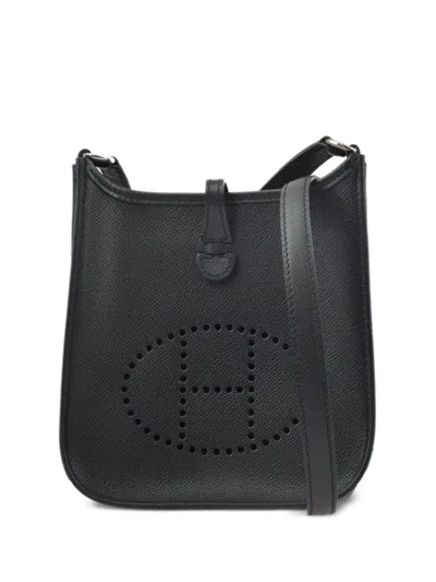 Pre-owned Hermes 2004 Evelyne Tpm Shoulder Bag In Black