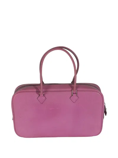 Pre-owned Hermes 2004 Plume 28 Phw Handbag In Purple