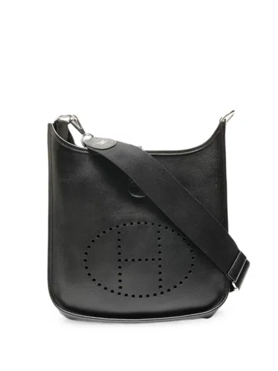 Pre-owned Hermes 2004 Pm Evelyne Shoulder Bag In Black
