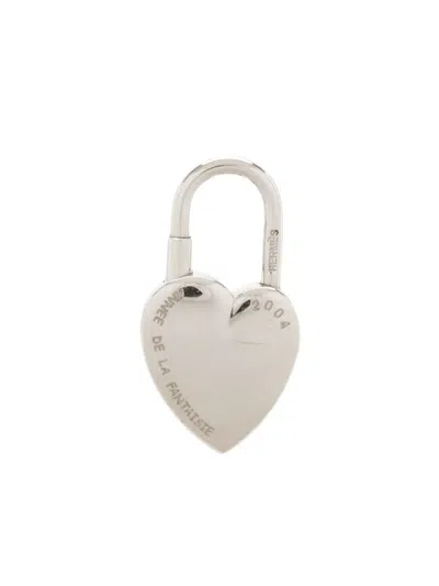 Pre-owned Hermes 2004  Annee De La Fantaisie Padlock Charm In Silver