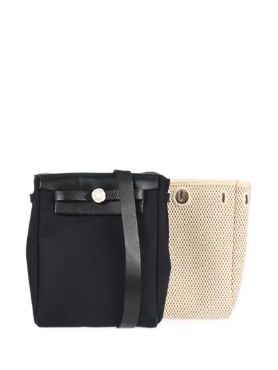 Pre-owned Hermes 2004 Tpm Herbag Shoulder Bag In Black