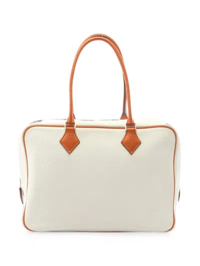 Pre-owned Hermes 2005 32 Plume Tote Bag In White